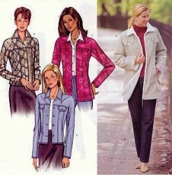 3595 EZ LOOSE INSET YOKE JACKET FUR LINED OR NOT PATTERN 6-16